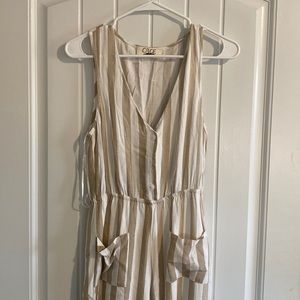 Striped Linen Jumpsuit